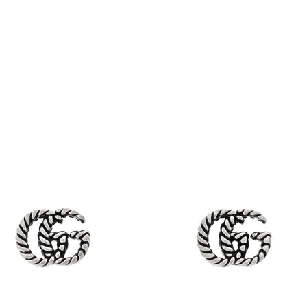 Gucci Sterling Silver Torchon Double G Earrings 1 of 4