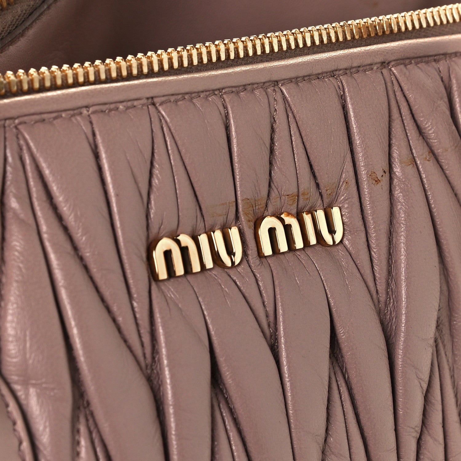 Miu Miu Nappa Matelasse Tote Mughetto 6 of 10