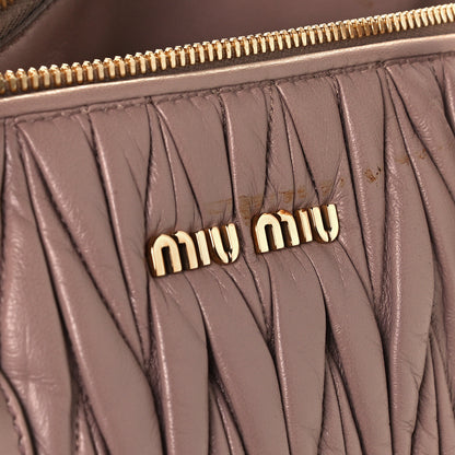 Miu Miu Nappa Matelasse Tote Mughetto 6 of 10