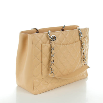 Chanel Caviar Quilted Grand Shopping Tote GST Beige Clair 3 of 6