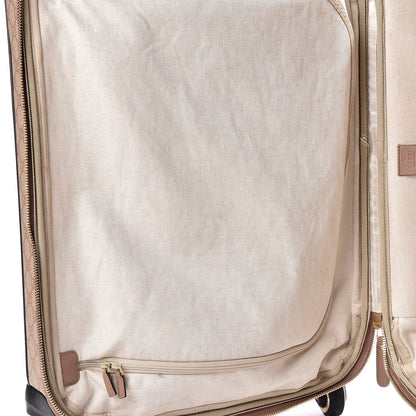 Gucci GG Supreme Monogram Selleria Calfskin Four Wheel Carry On Suitcase Winter Rose 22 of 23