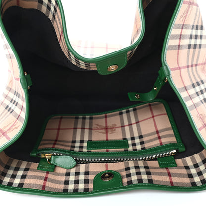 Burberry Haymarket Check Large Canterbury Tote Bright Emerald 4 of 4