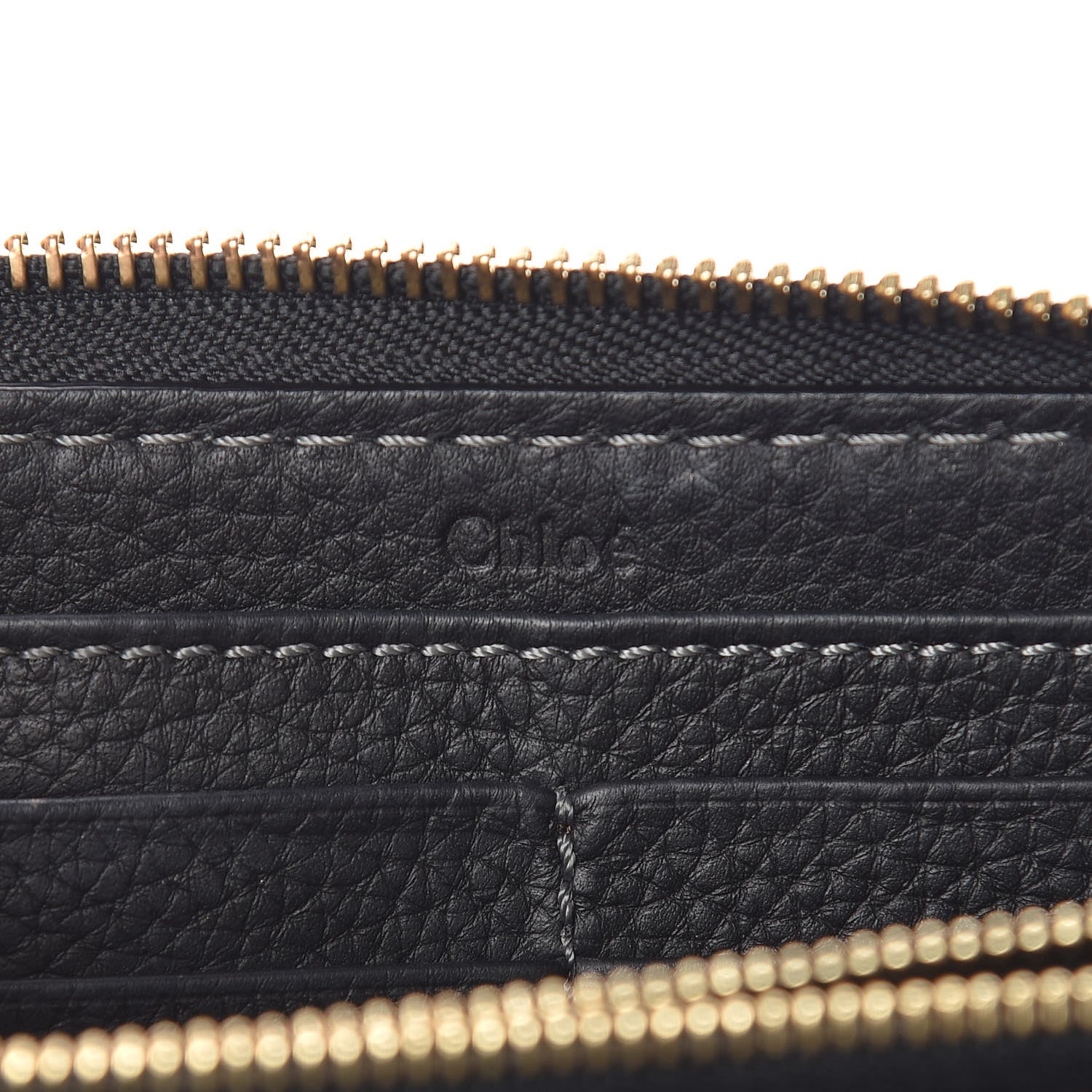 Chloe Grained Calfskin Marcie Long Zip Around Wallet Black 6 of 17
