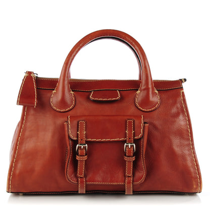 Chloe Calfskin Edith Satchel Whiskey 1 of 9