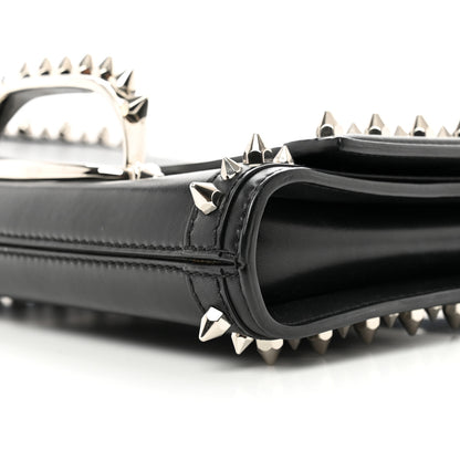Alexander McQueen Calfskin Studded The Story Shoulder Bag Black 9 of 10