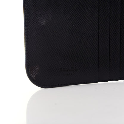 Prada Saffiano Metal Compact Wallet Black 7 of 14