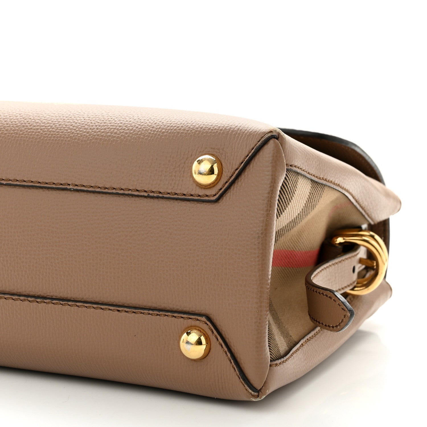 Burberry Derby Calfskin House Check Small Camberley Dark Sand 9 of 11