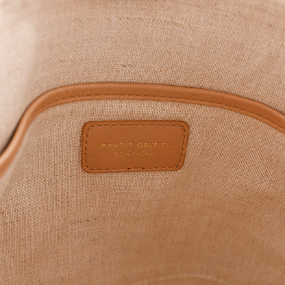 Mansur Gavriel Pebbled Calfskin Zip Bucket Bag Aglio 6 of 9