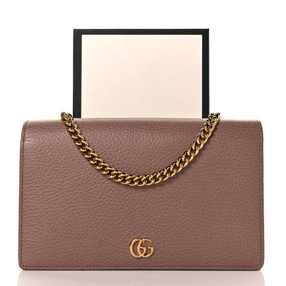 Gucci Calfskin Mini GG Marmont Chain Wallet Porcelain Rose 28 of 28