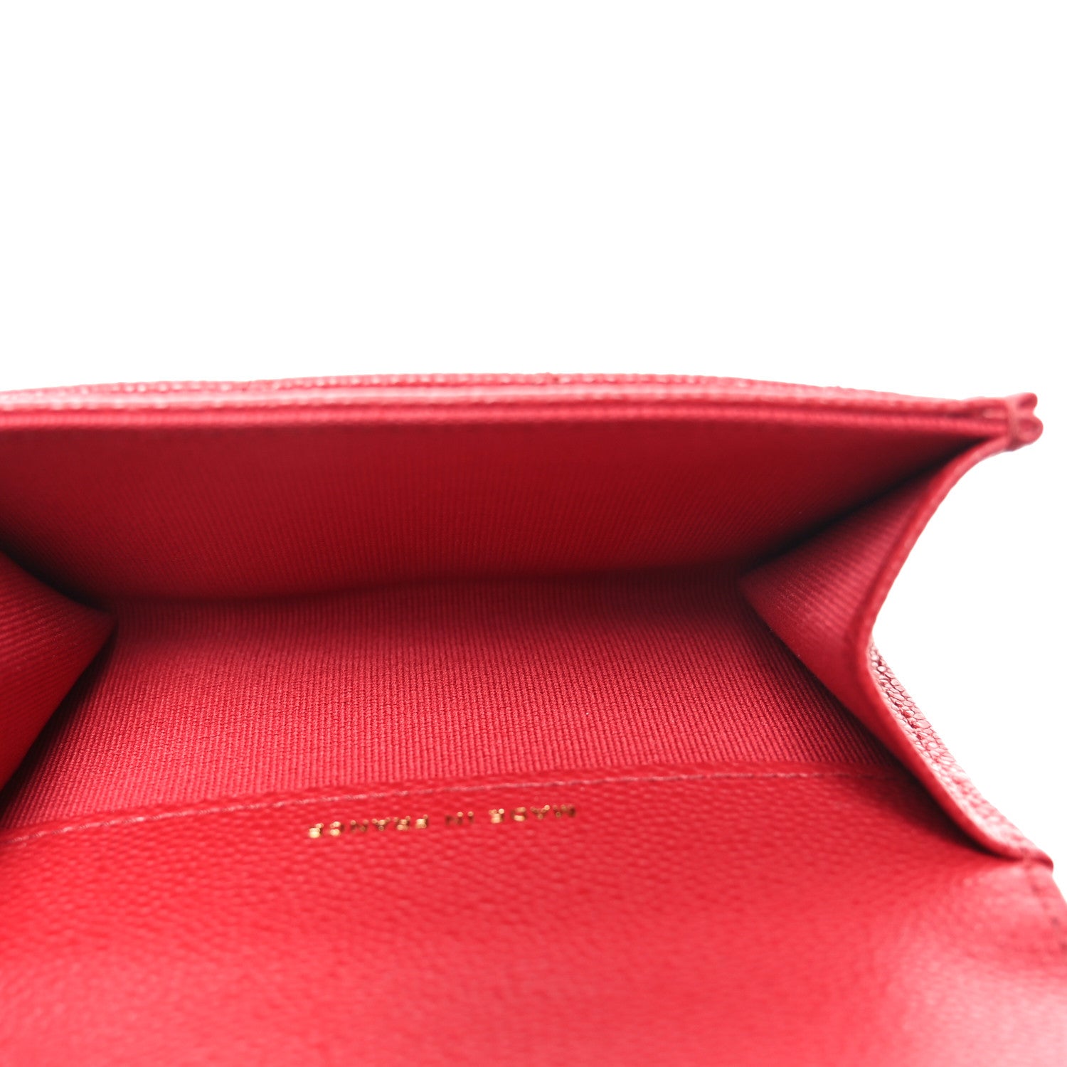 Chanel Caviar Quilted Flap Card Holder Wallet Red 4 of 8