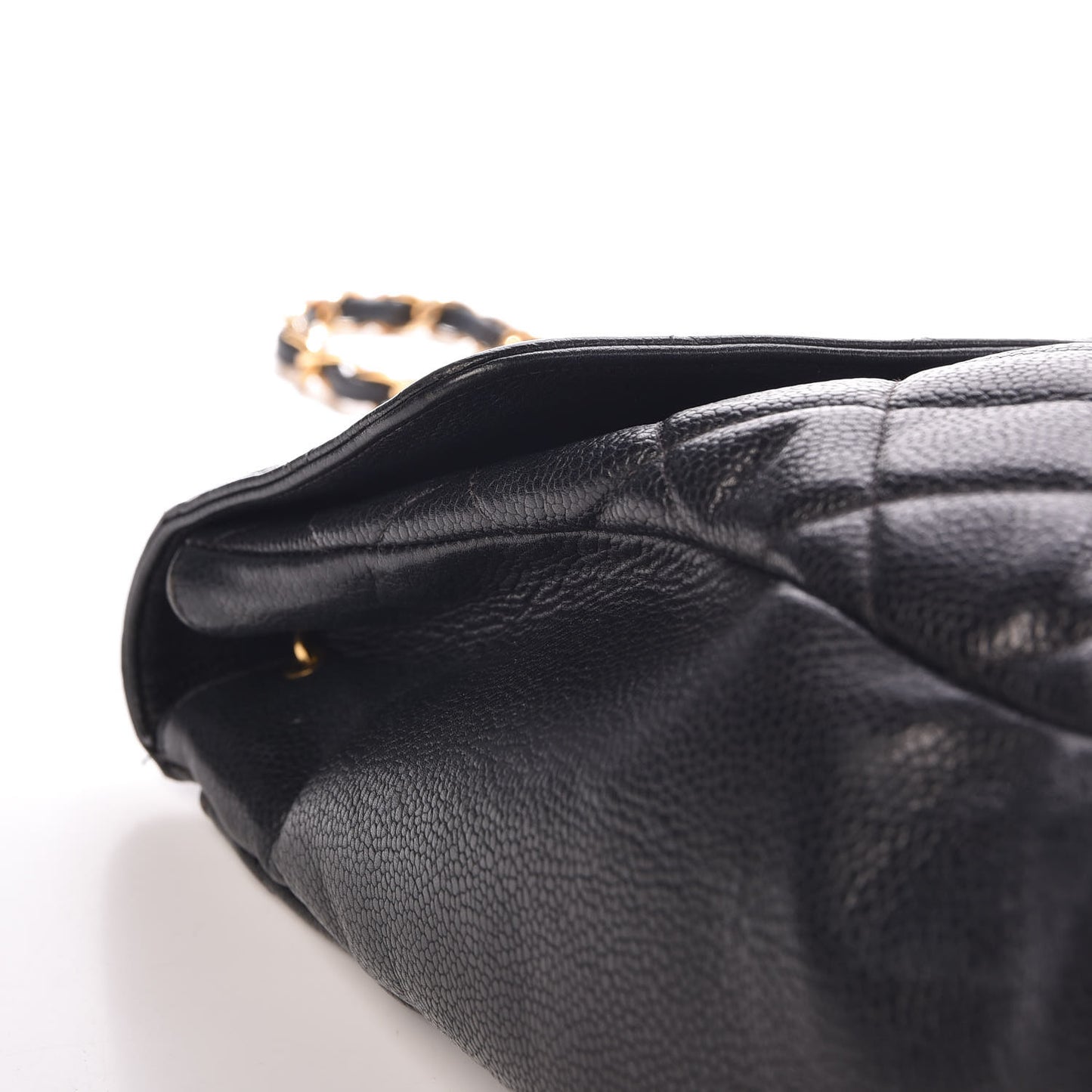 Caviar Quilted Jumbo Single Flap Black