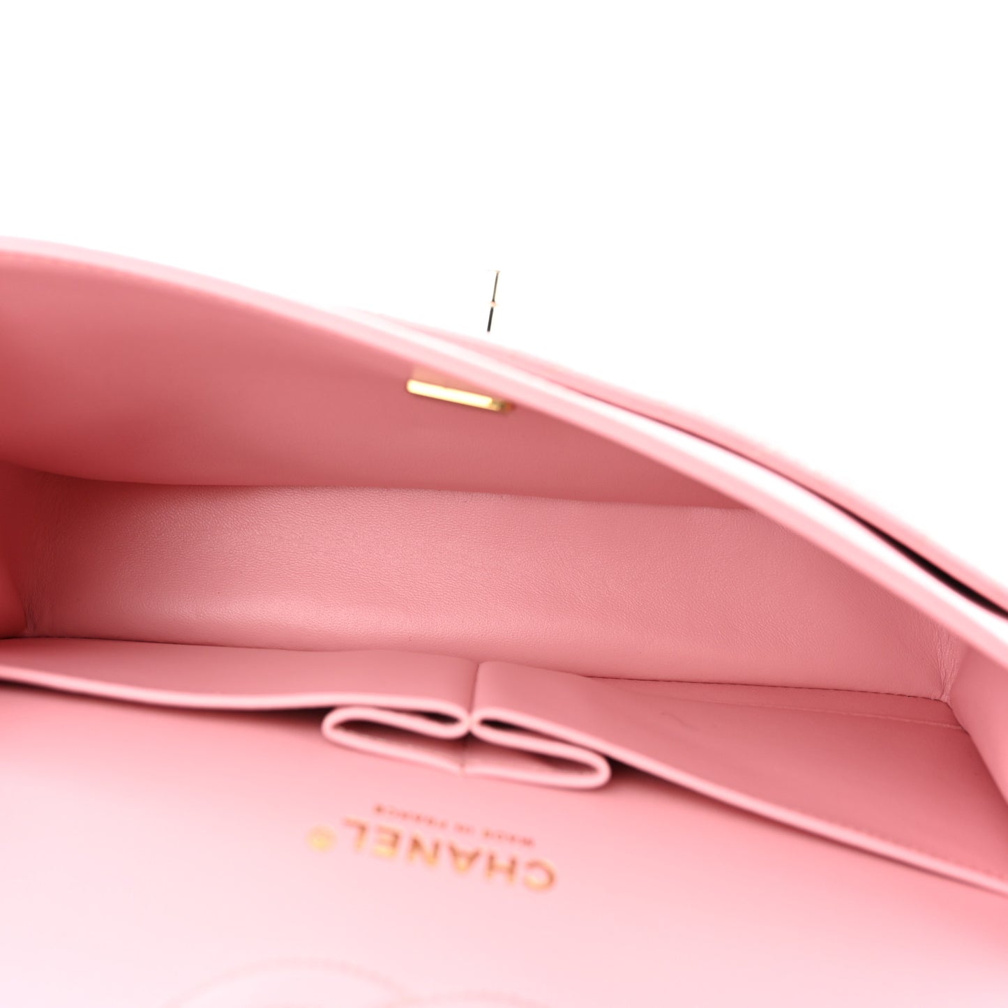 Caviar Quilted Medium Double Flap Pink