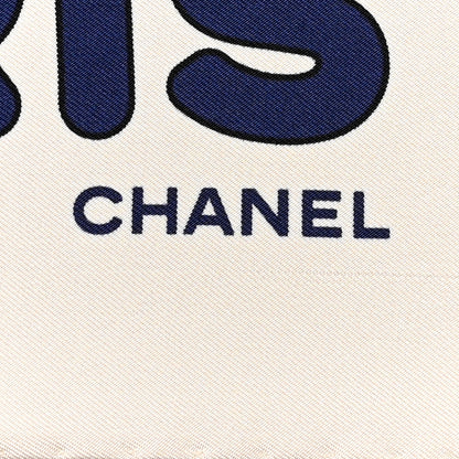 Chanel Silk Twill Printed Bandana Ecru Black Multicolor 2 of 5