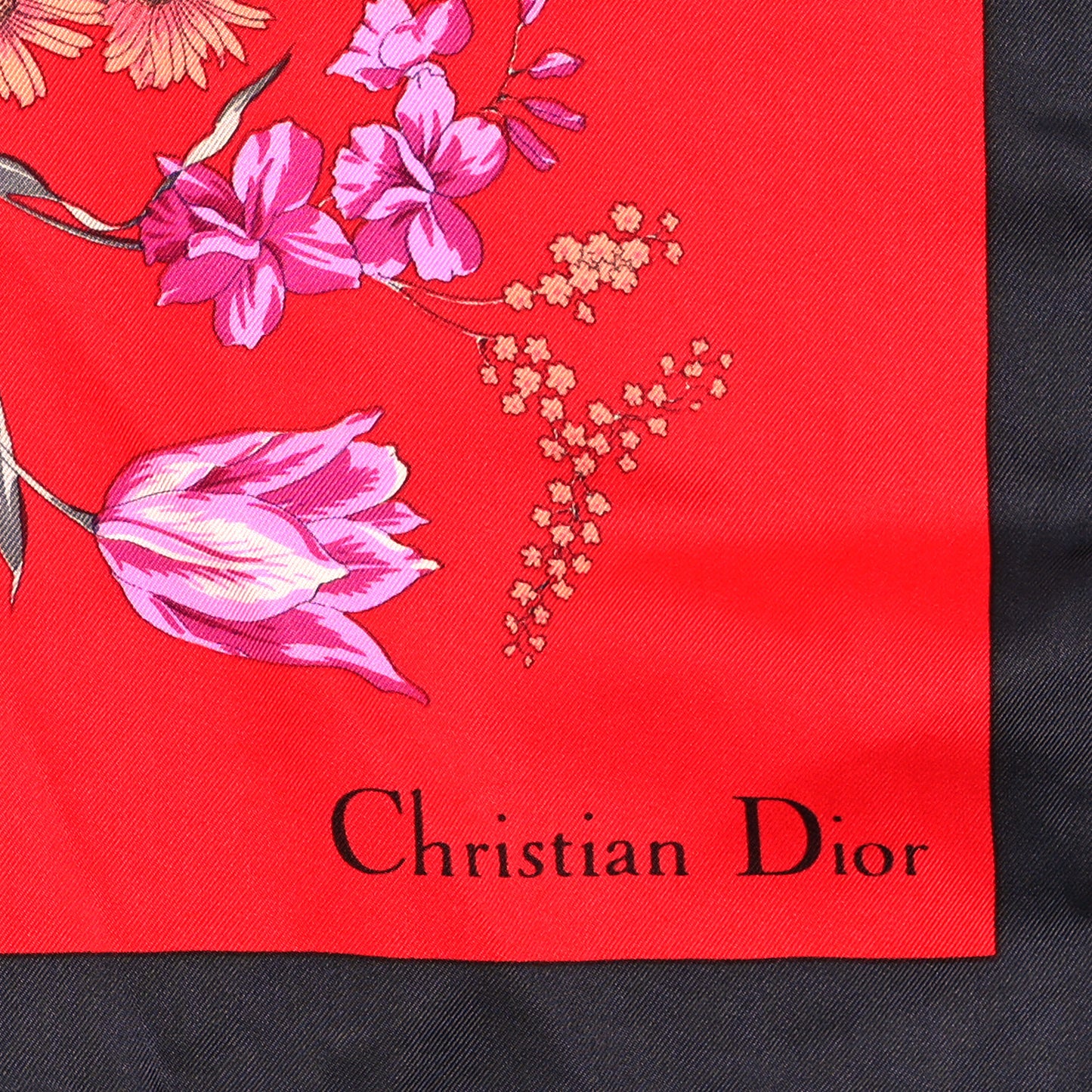 Silk Floral Square Scarf Multicolor