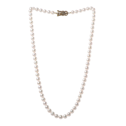 Mikimoto 18K Yellow Gold Akoya Pearl 6mm Strand Necklace 18 3 of 5
