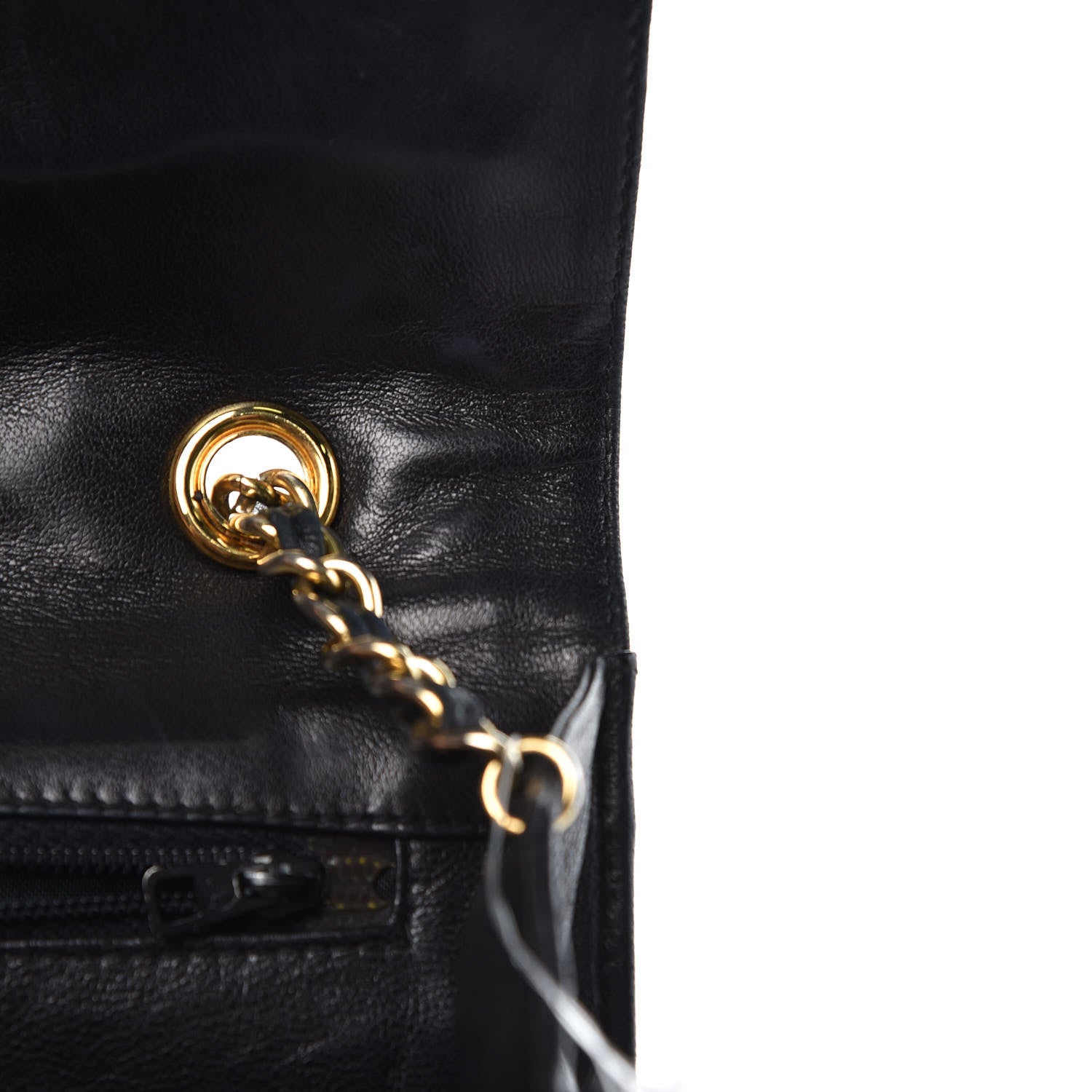 Chanel Lambskin Quilted Tassel Shoulder Flap Bag Black 13 of 15