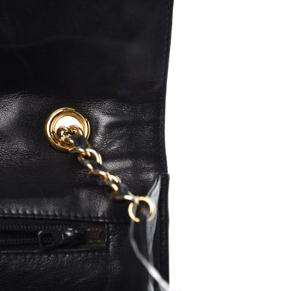 Chanel Lambskin Quilted Tassel Shoulder Flap Bag Black 13 of 15