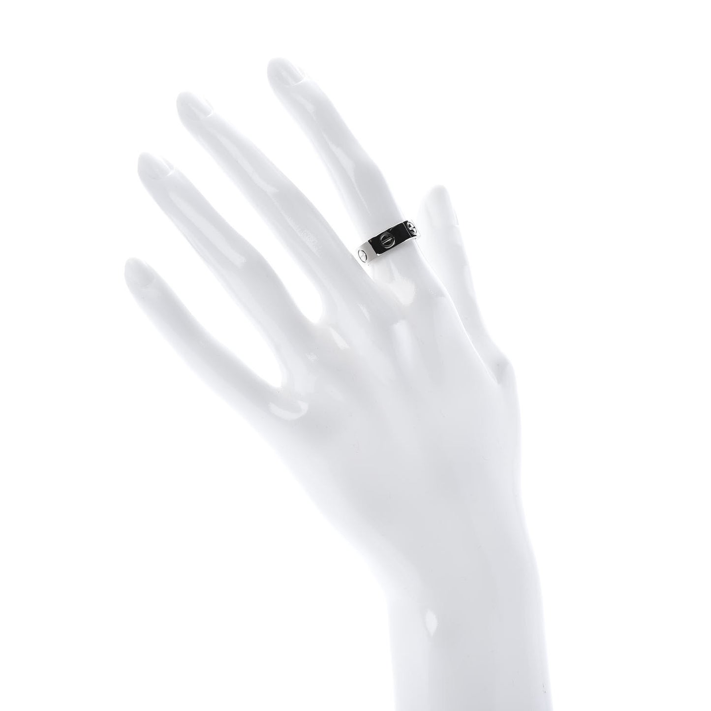 18K White Gold 5.5mm LOVE Ring 49 5