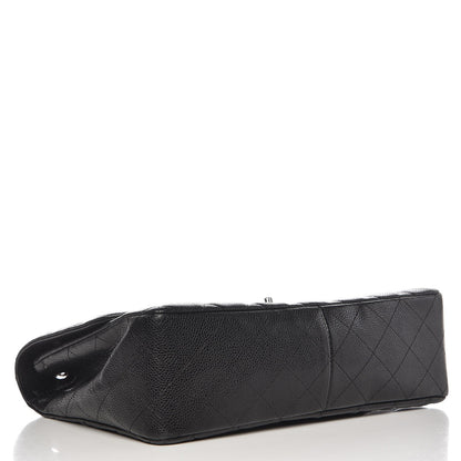 Chanel Caviar Quilted Jumbo Single Flap Black 5 of 15
