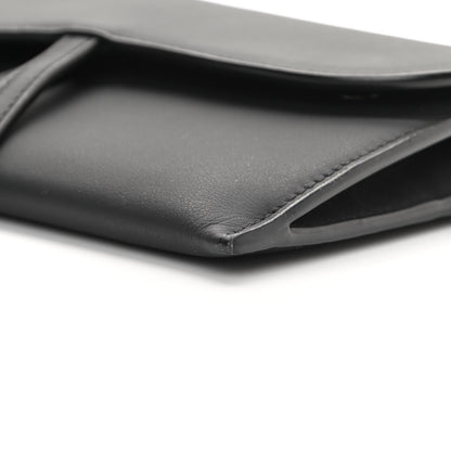 Christian Dior Ultra Matte Calfskin Saddle Chain Wallet Pouch Black 12 of 14