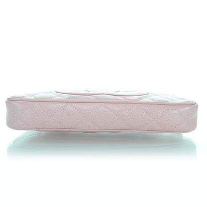 Chanel Caviar Quilted Pochette Pink 6 of 10