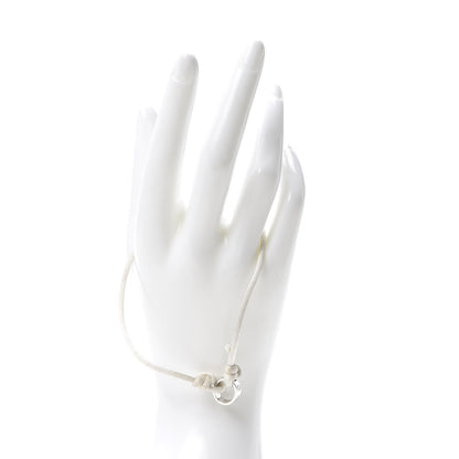 Cartier 18K White Gold Charity LOVE Adjustable Cord Bracelet White 2 of 7