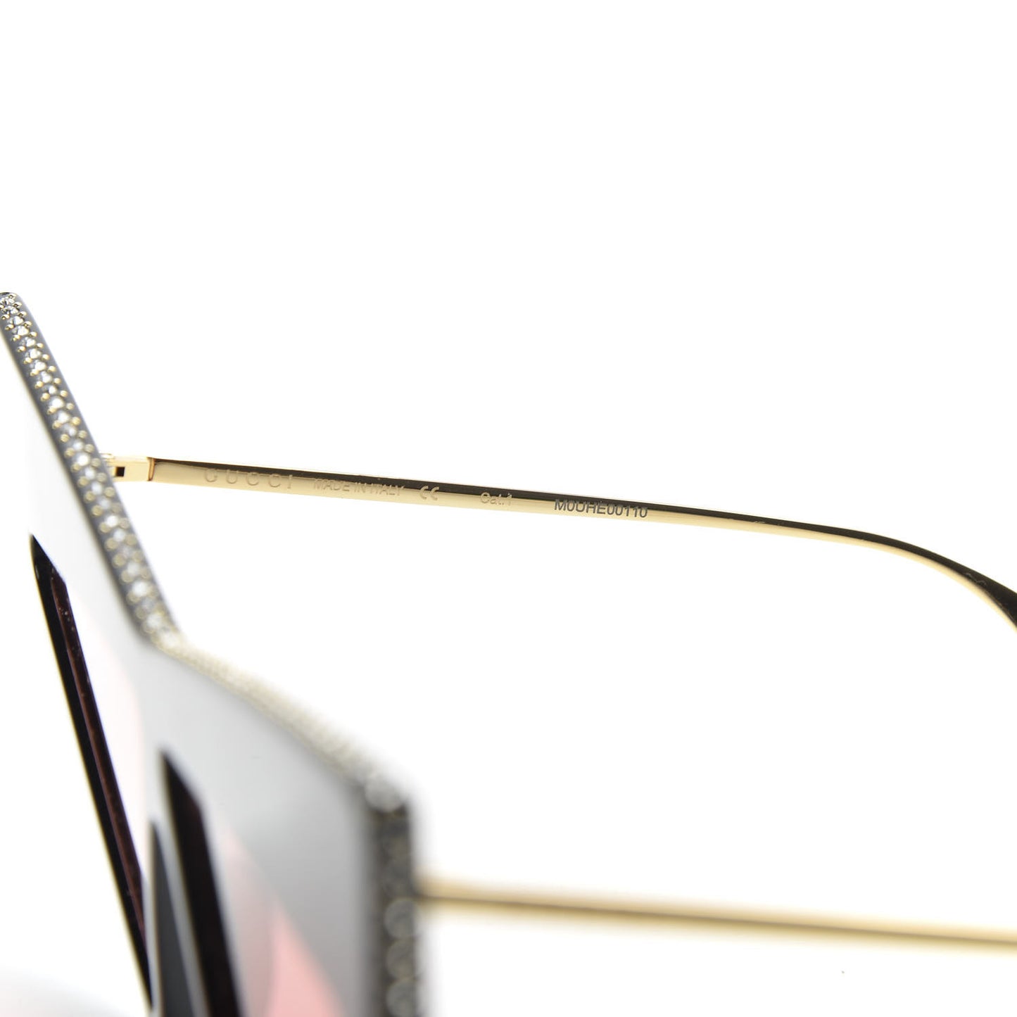 Acetate Crystal Geometric Sunglasses GG0430S Black