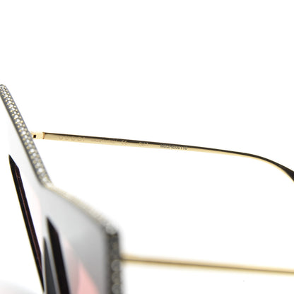 Gucci Acetate Crystal Geometric Sunglasses GG0430S Black 5 of 7