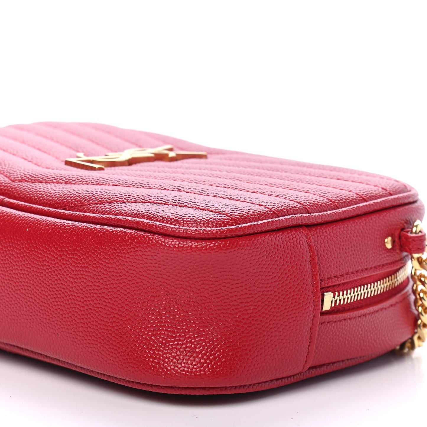 Grain De Poudre Matelasse Monogram Mini Lou Camera Bag Eros Red