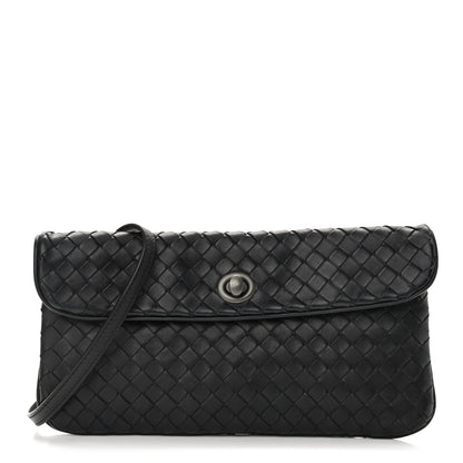 Bottega Veneta Nappa Intrecciato Mini Turn-Lock Crossbody Black 1 of 10