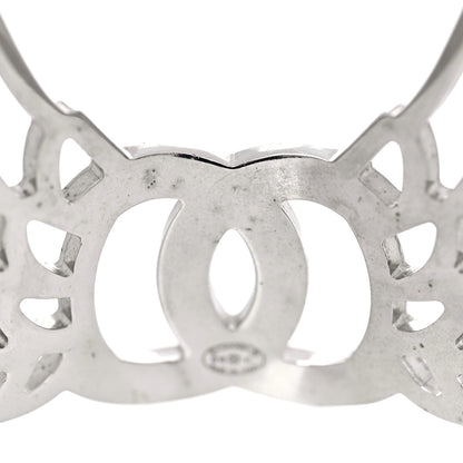 Chanel Metal Crystal CC Wings Cuff Silver 6 of 7