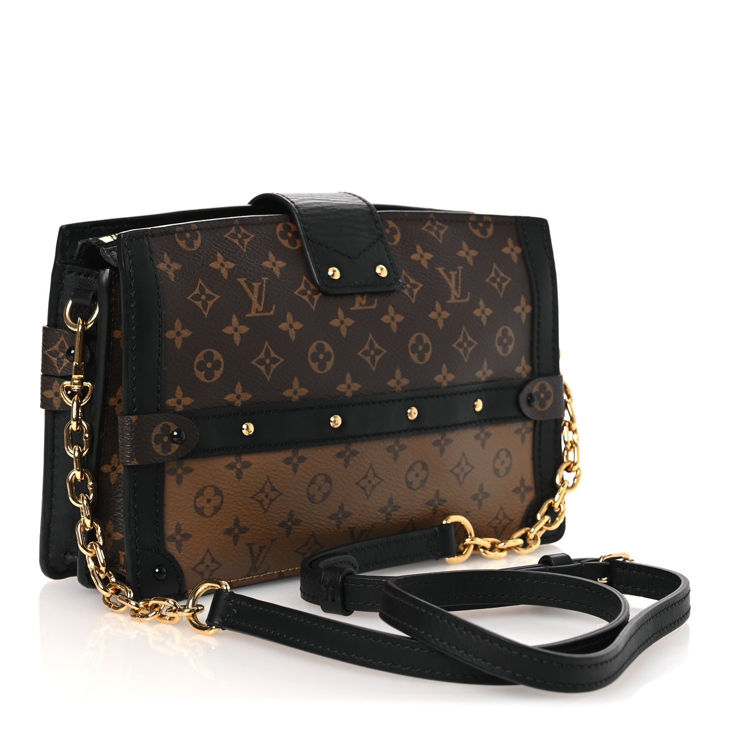 Reverse Monogram Trunk Clutch
