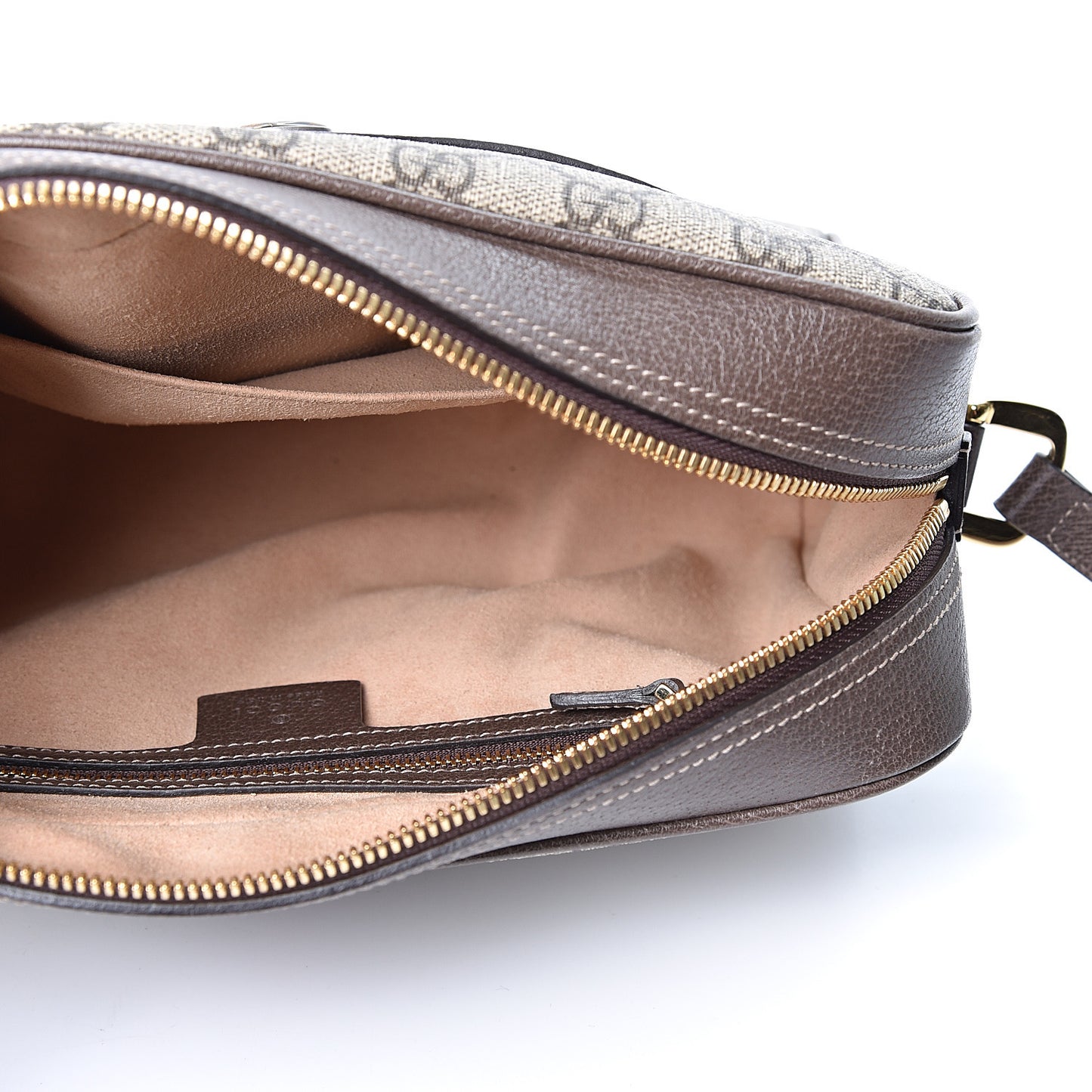 GG Supreme Monogram Web Small Ophidia Shoulder Bag Brown