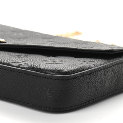 Louis Vuitton Empreinte Pochette Felicie Chain Wallet Black 9 of 9