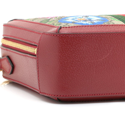 Gucci GG Supreme Monogram Flora Web Small Ophidia Top Handle Shoulder Bag Hibiscus Red 5 of 10