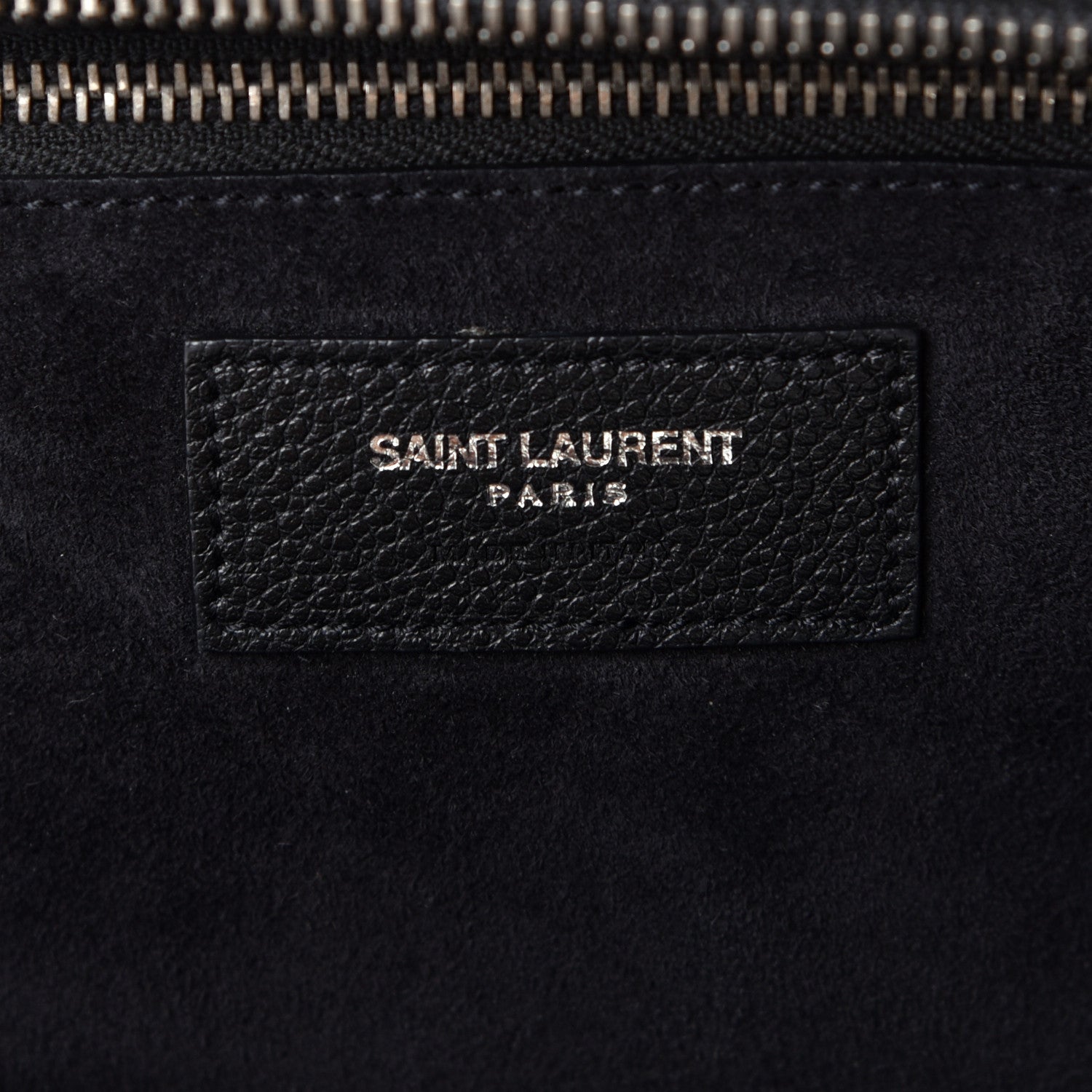 Saint Laurent Grained Calfskin Small Cabas Rive Gauche Black 5 of 5