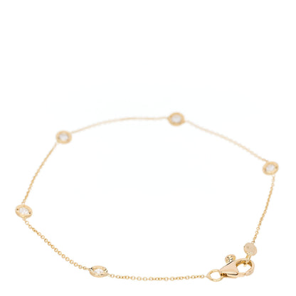 Roberto Coin 18K Yellow Gold Diamond By the Inch Five Station Bracelet 3 of 5