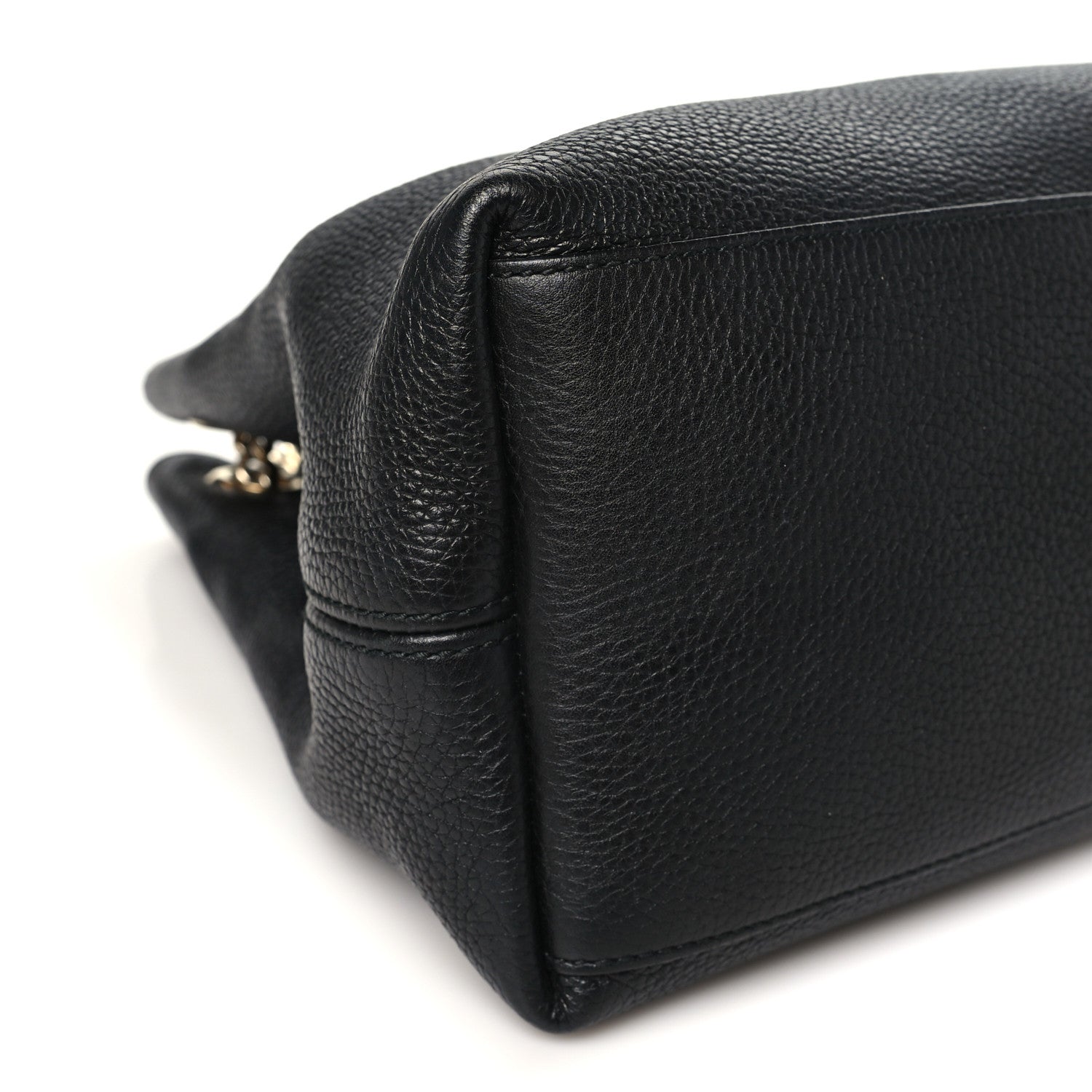 Gucci Pebbled Calfskin Medium Soho Chain Shoulder Bag Black 9 of 10