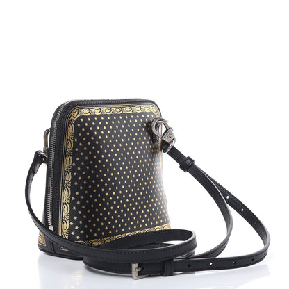 Gucci X SEGA Calfskin GUCCY Stars Mini Dome Shoulder Bag Black Gold 3 of 10