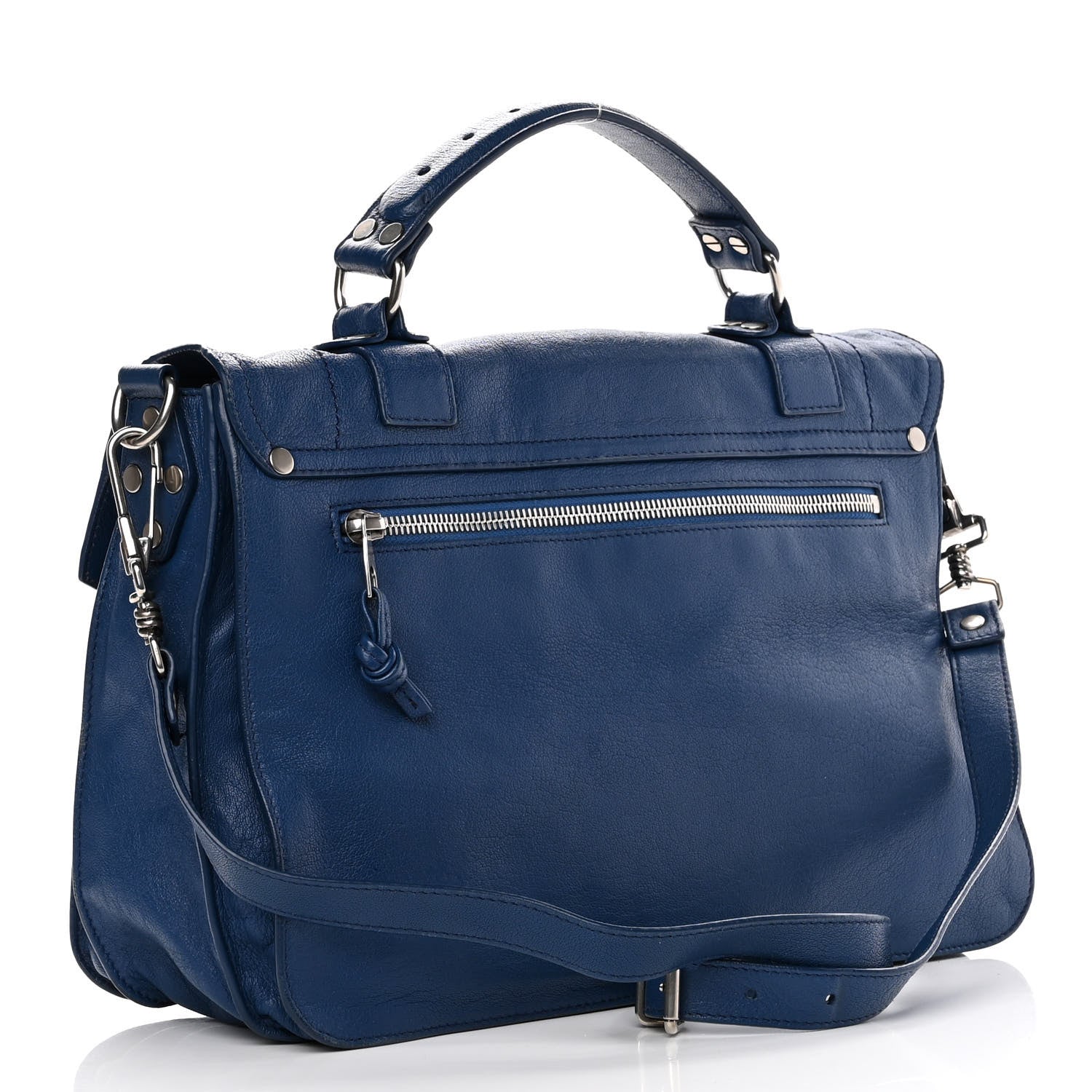 Proenza Schouler Lambskin Medium PS1 Satchel Cobalt Blue 3 of 14
