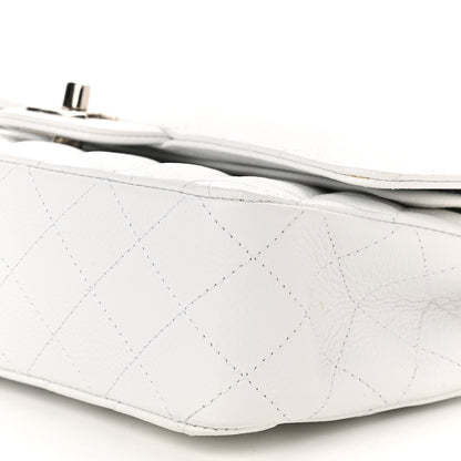 Chanel Caviar Quilted Medium Double Flap White 10 of 10