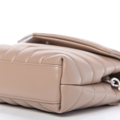 Saint Laurent Calfskin Y Quilted Monogram Toy Loulou Crossbody Bag Light Natural 7 of 10