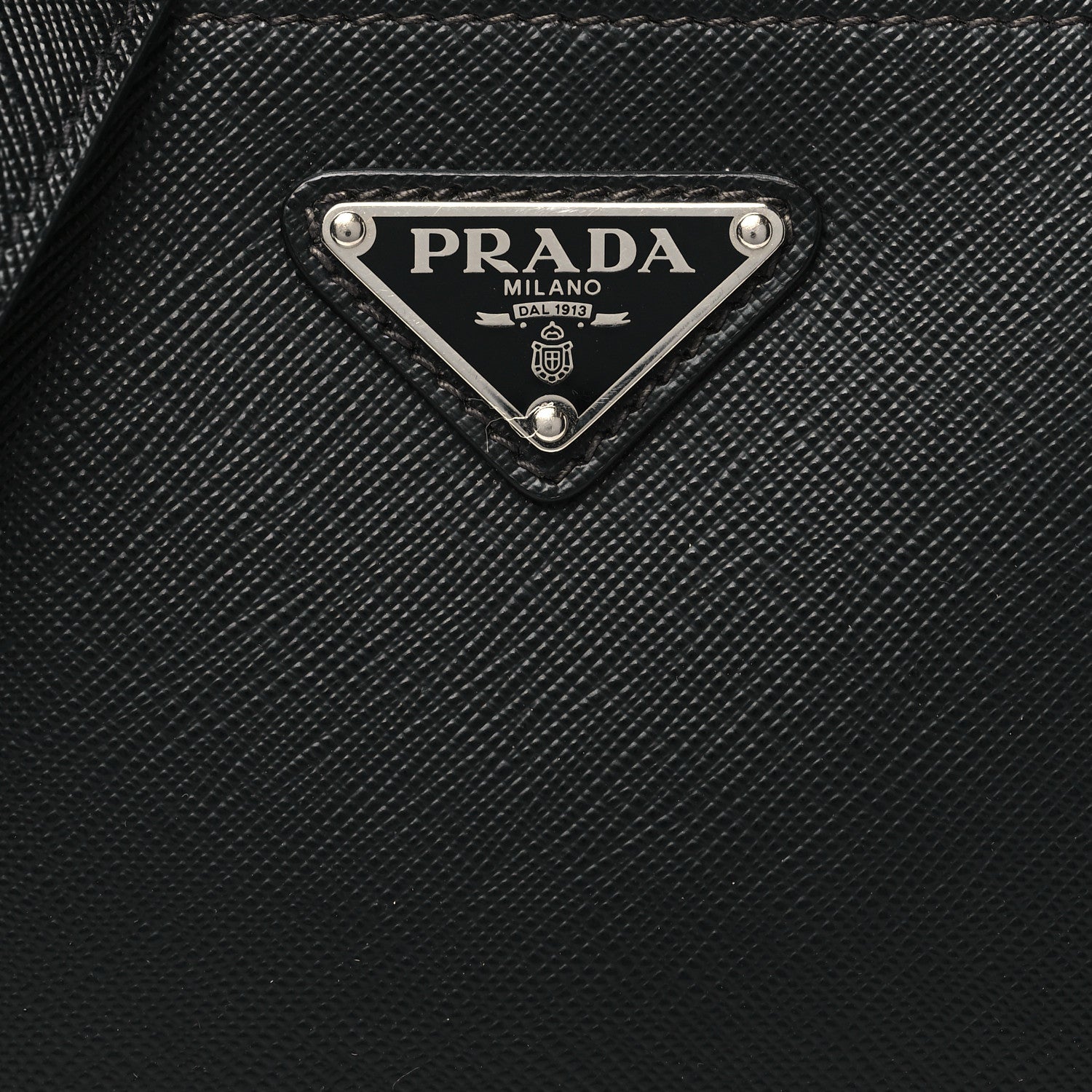 Prada Saffiano Travel Small Brique Top Handle Crossbody Bag Black 7 of 10