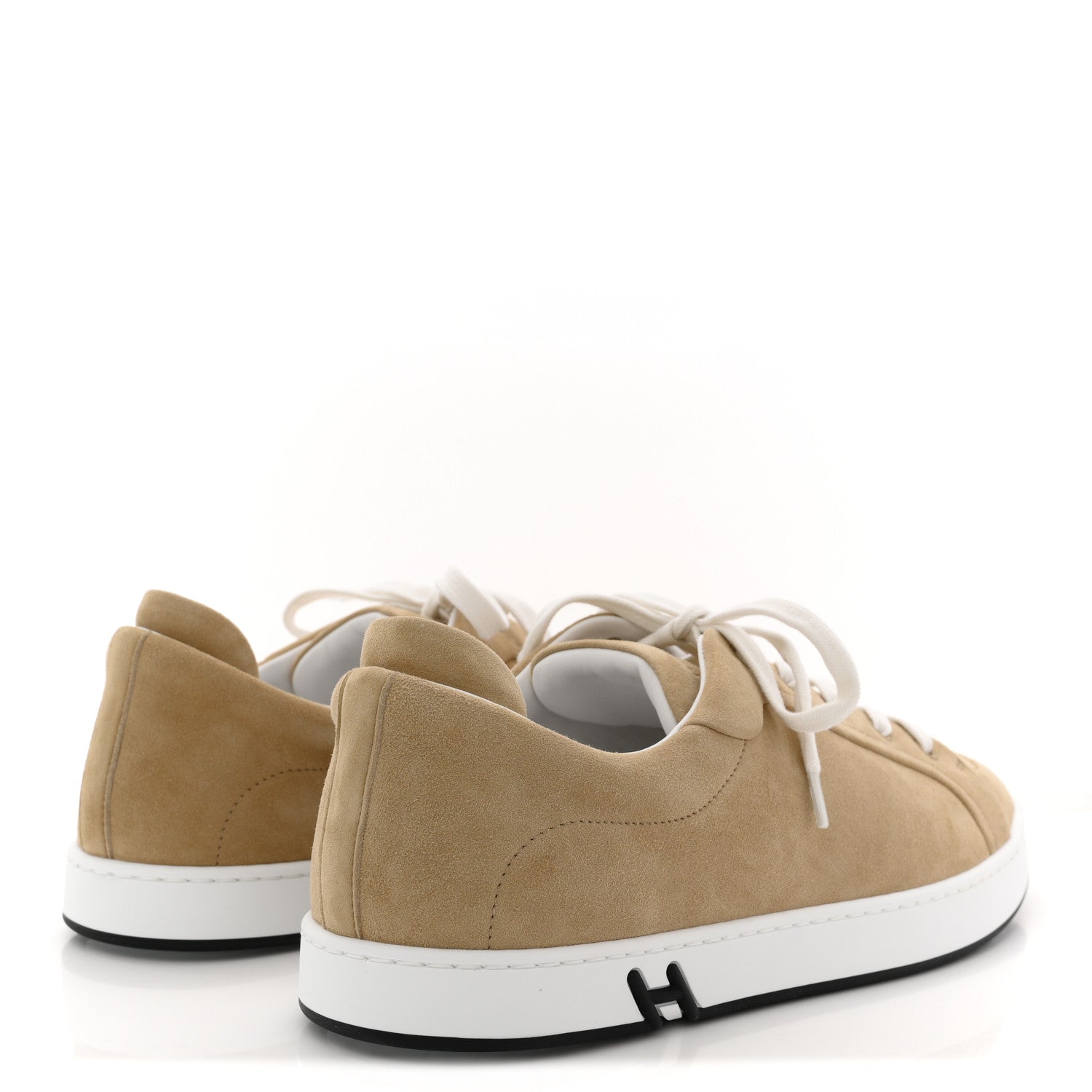 Hermes Suede Goatskin Mens Kid Sneakers 43 Kraft 5 of 8