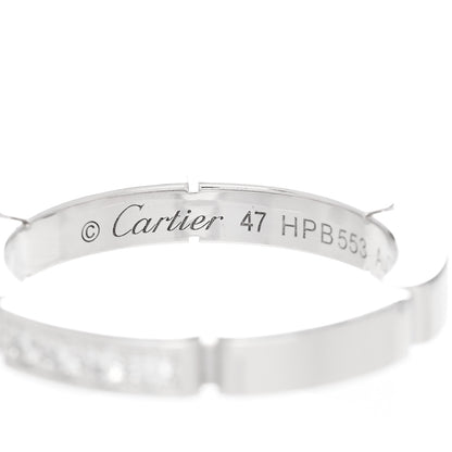 Cartier 18K White Gold Diamond Maillon Panthere Wedding Band Ring 47 4 4 of 5
