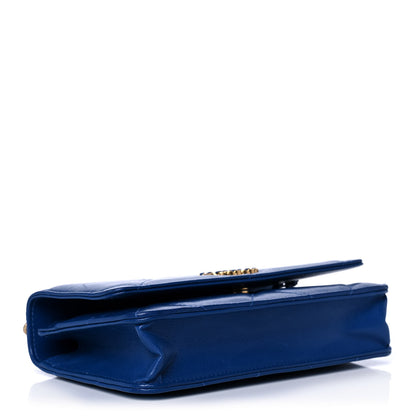 Chanel Goatskin Quilted Chanel 19 Wallet On Chain WOC Blue 3 of 15