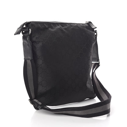 Gucci Nylon Monogram Small Flat Messenger Bag Black 3 of 9