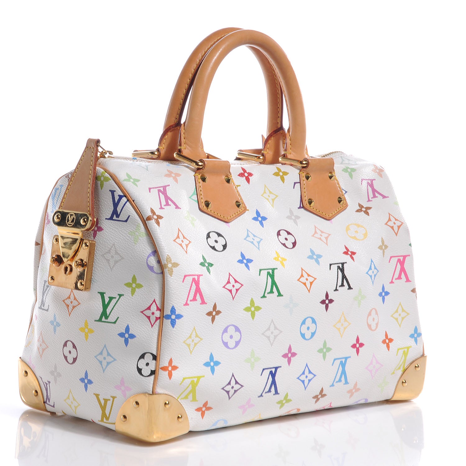 Louis Vuitton Monogram Multicolor Speedy 30 White 3 of 8