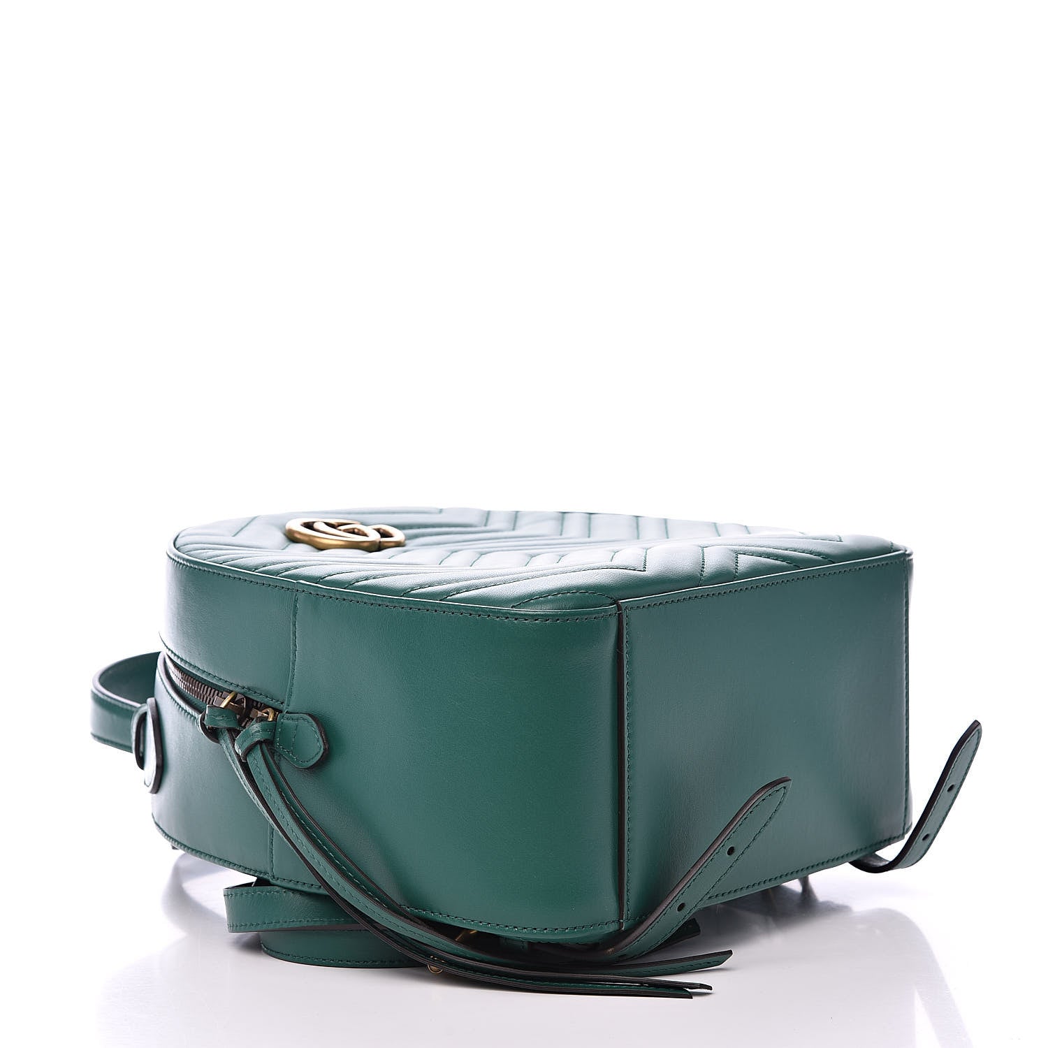 Gucci Calfskin Matelasse GG Marmont Dome Backpack Emerald Green 4 of 9
