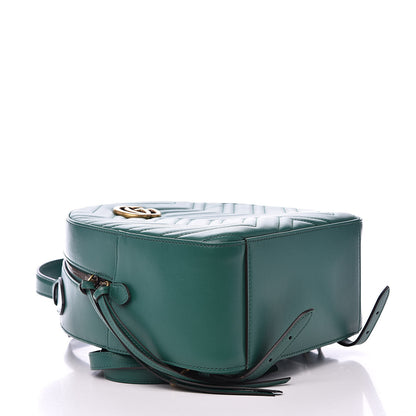 Gucci Calfskin Matelasse GG Marmont Dome Backpack Emerald Green 4 of 9